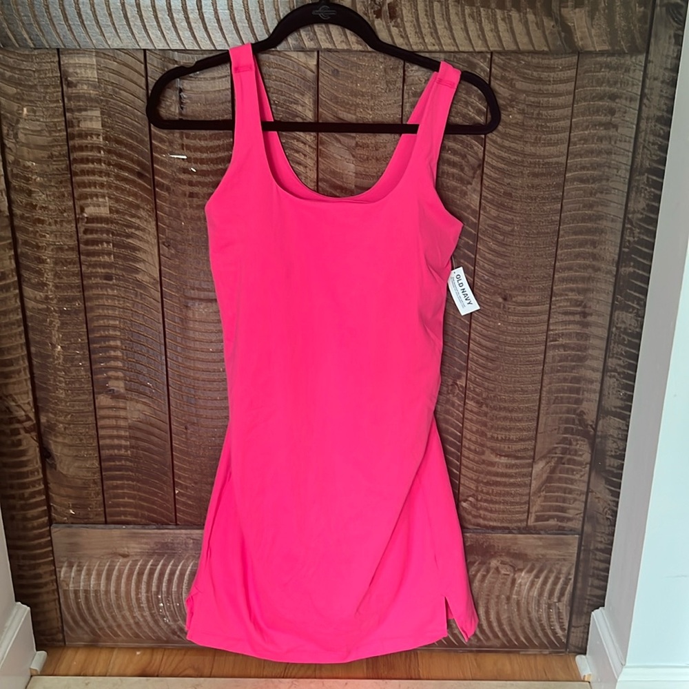 Maternity Hot Pink Athleisure Dress - size SMALL 🩷